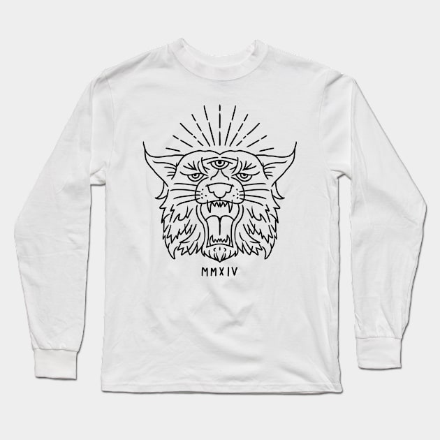 geometrical lynx Long Sleeve T-Shirt by NevermindOnArt